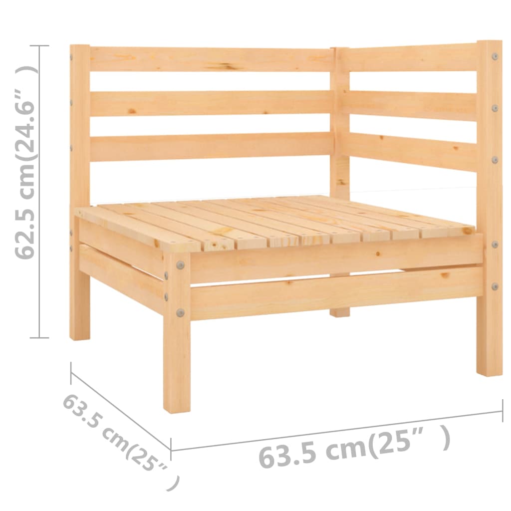 9-tlg. Garten-Lounge-Set Massivholz Kiefer